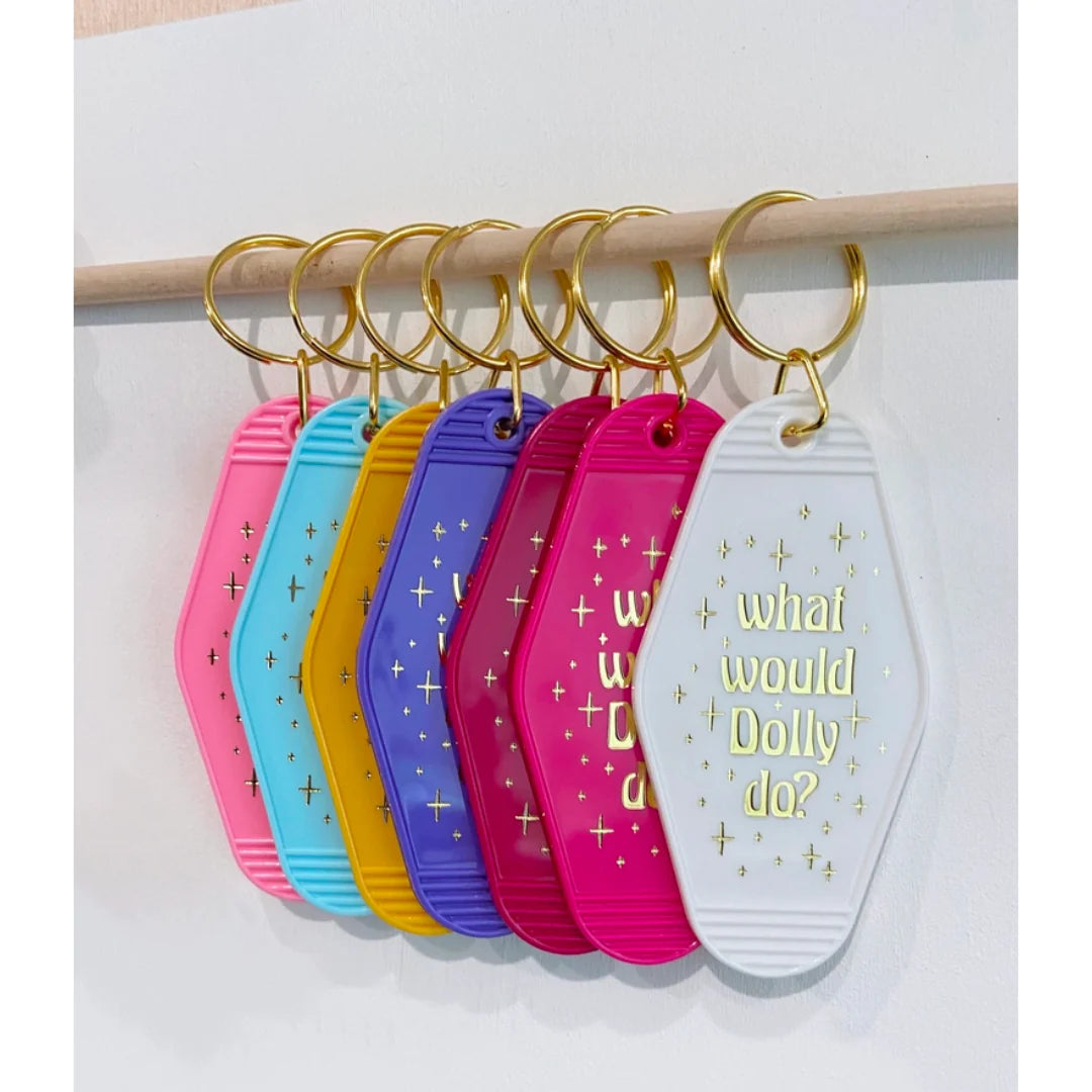 What Would Dolly Do Motel Keychains